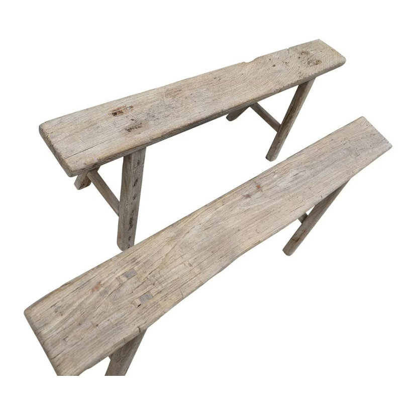 Haneef Solid Wood Bench, Gray, 20'' H x 60'' W x 7'' D