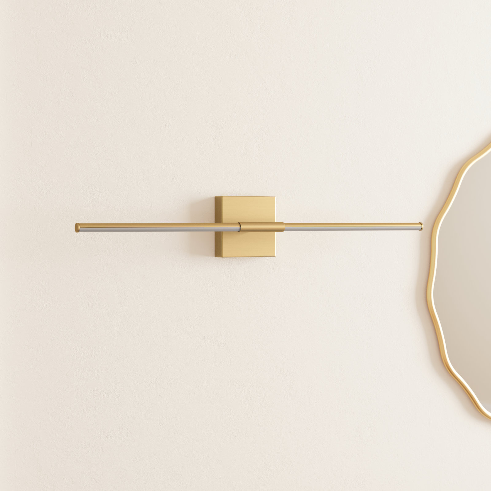 Gallatin Single Light Dimmable LED Armed Sconce, Gold