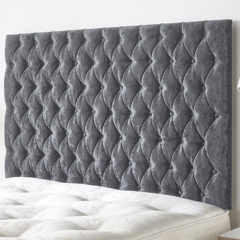 Maggie Upholstered Headboard, Single (3'), Silver