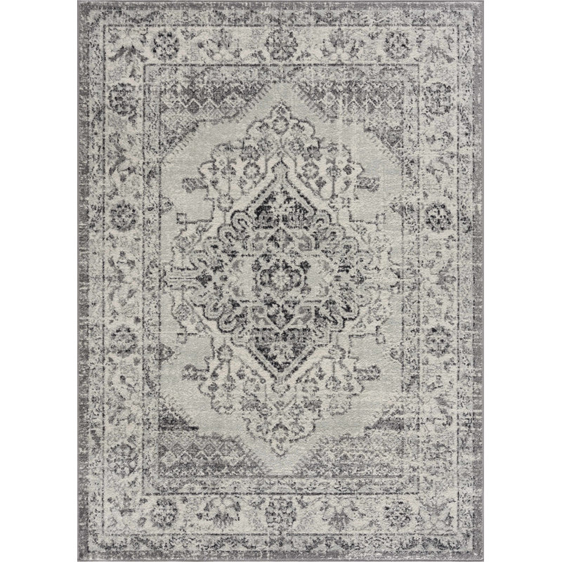 Gertha Oriental Indoor Rug, Rectangle 6'7" x 9'