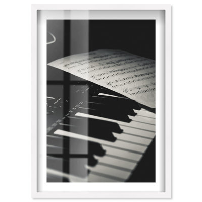 Music Setup Shadowbox Print Framed Photography by Notoriart, White Frame, 21 x 31