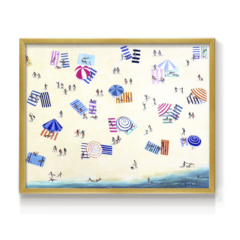 Colorful Beach -Framed Print - Restickable