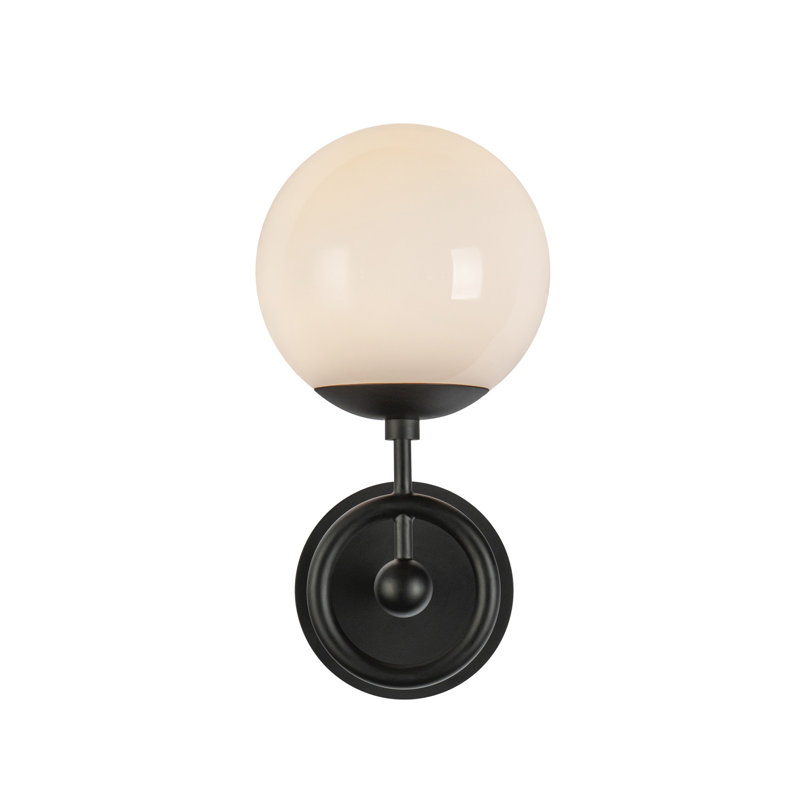 Meuble-lavabo mural moderne 1 lumière Brantry, Noir mat