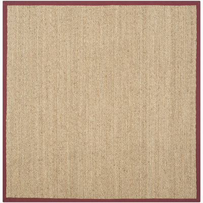 Auckland Bamboo Slat/Seagrass Brown/Tan/Red Area Rug