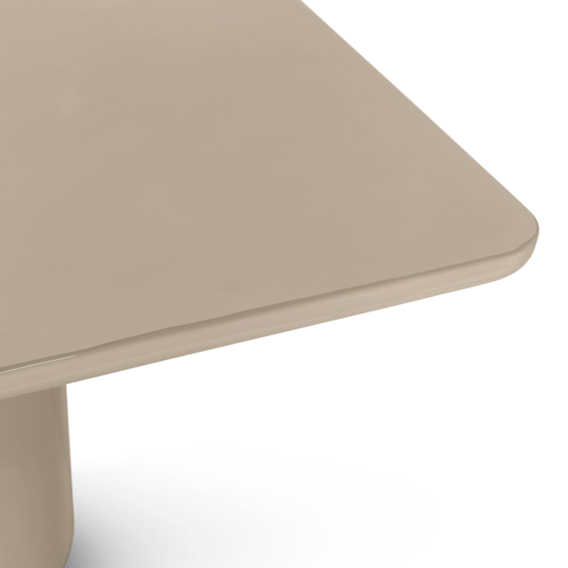 Alessia Coffee Table, Latte Taupe, TALL 16.5" H x 23.75" L x 23.75" W