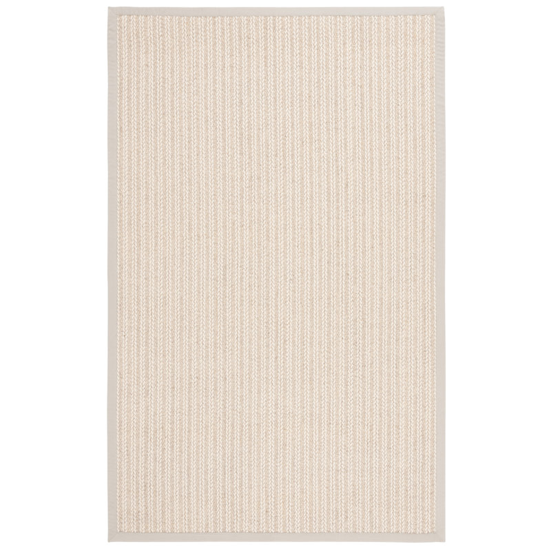 Abinadab Beach Wool & Sisal Striped Rug, Rectangle 5' x 8'