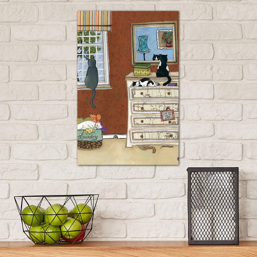 Love Me Love My Cats by Jamie Morath - Wrapped Canvas Print
