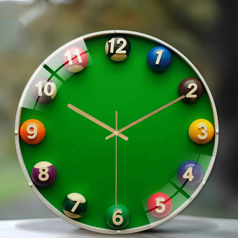 Horloge murale moderne en verre 12 po