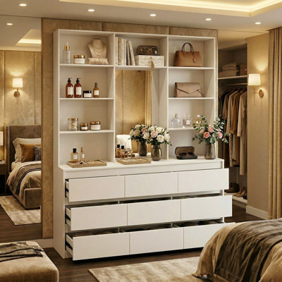 Leadley 9-Drawer 7-Shelf Wardrobe 