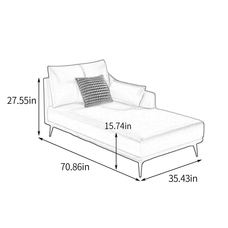 Entrekin, Orienté à gauche (vu de face), Tissu gris foncé