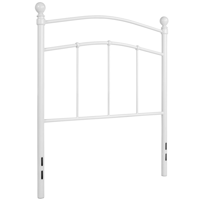 Betanya Decorative Metal Headboard, White, Twin