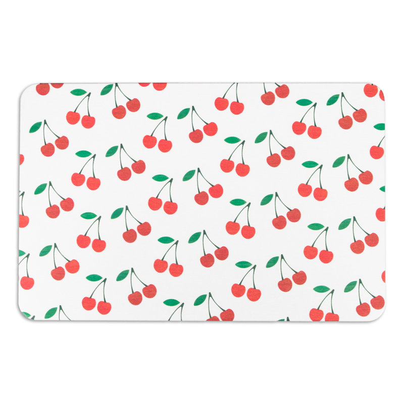 Non-Slip Bath Mat, White/Red/Green