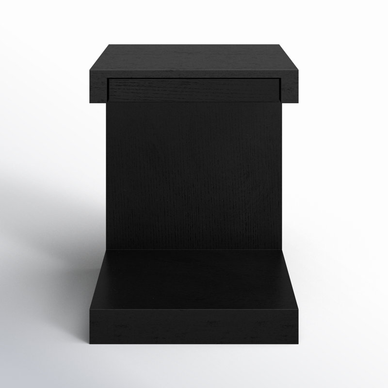 Zebulon Storage End Table, Black