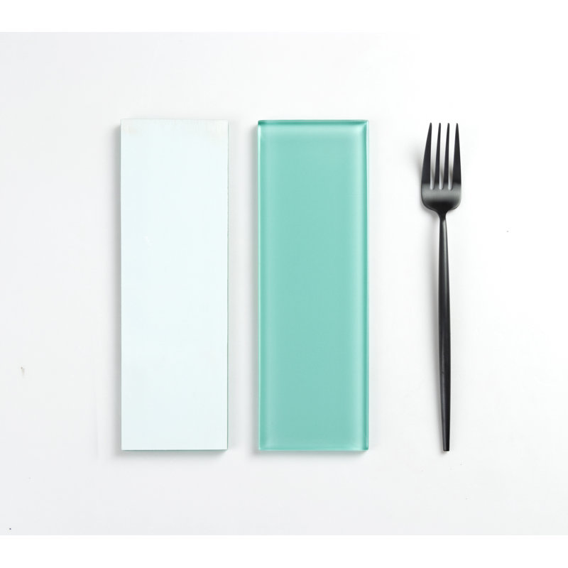 Premium 3" x 9" Glass Subway Tile, Mint