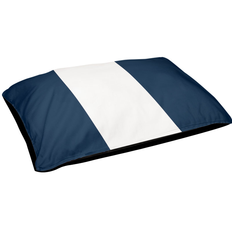 Coussin New York Bronx, Petit (l 28 po x P 18 po x H 6 po), Bleu / blanc / rouge