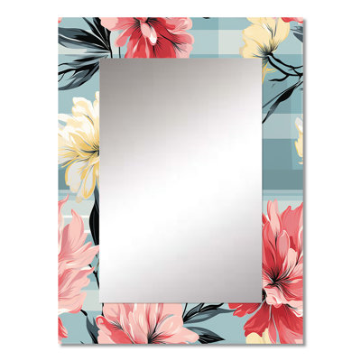 Anissia Contemporary Clan Pla - Polka dots  Large Wall Mirror, Modern Unique Mirror, Printed Metal Art