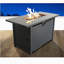 Smoked Glass Metal Rectangular Fire Pit-456265320