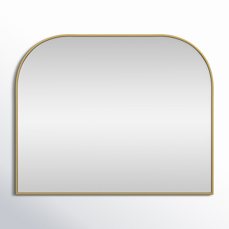 Sabine Metal Wide Arch Wall Mirror, Brass, 34" x 42"