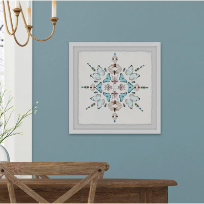 « papillon kaléidoscope », reproduction de peinture à l’aquarelle encadrée