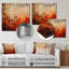Orange Chaos Collage III - collage abstrait en métal, art mural-221535350