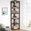 Étagère de coin 70,87 "de hauteur à 6 niveaux brun rustique pour le salon et le bureau-1320409926