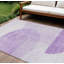 Tapis extérieur lavable à motif géométrique 8 pi x 10 pi mauve et lavande