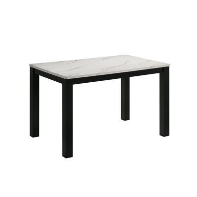 1Pc Faux Marble Rectangular Dining Table Wooden Dining Room Furniture