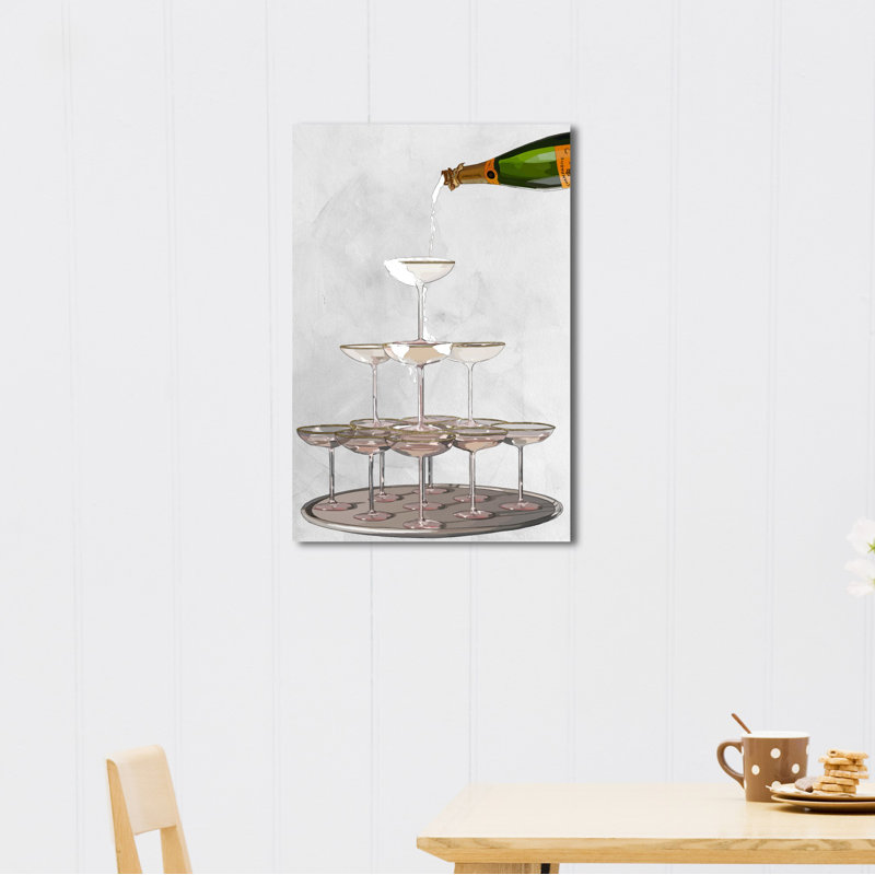 «Champagne Tower», impression sur toile, H 36 po x l 24 po x P 1,5 po