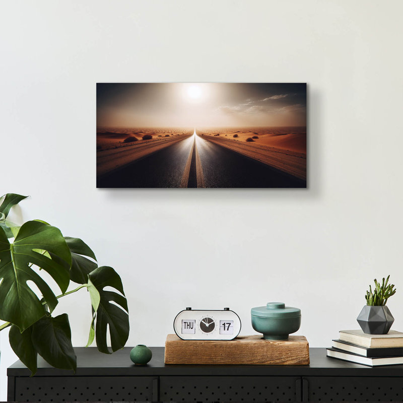  «Road Ahead 2» par Rey Klimt, art mural en verre acrylique, 24 po x 12 po