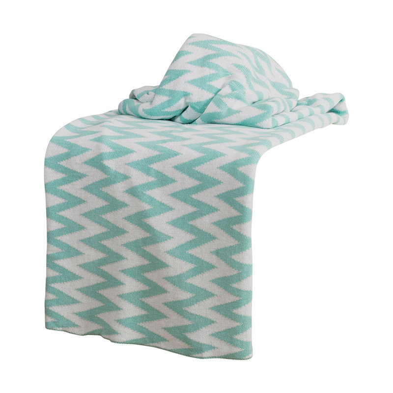 Couverture en coton Destinie, Turquoise