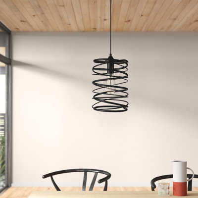 Axten 1-Light Dimmable Matte Black Geometric Pendant