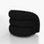 Fauteuil demi-tonneau pivotant rembourré Coyle-1837077995-1867919385