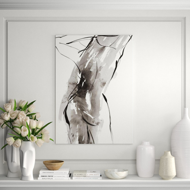 Delicate Motion III Painting by FORM Design Studio, 42" H x 30" W x 1.5" D, Glass Coat