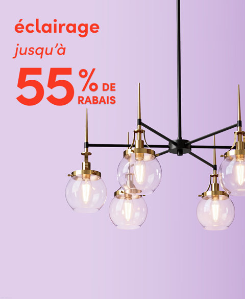 Luminaires jusqu'à 55 % de rabais.