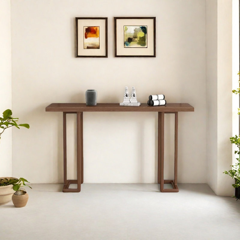 Minimalist Solid Wood Console Table, 33.46" H x 47.24" W x 13.78" D