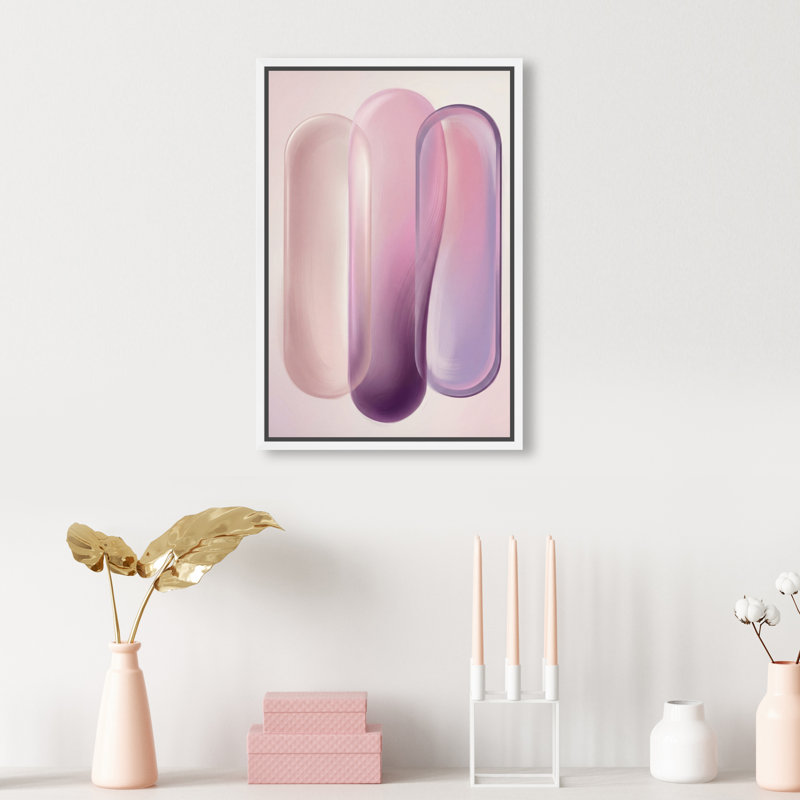 Berry Layers Print by Oliver Gal, 31"H x 21"W, White Floater Frame
