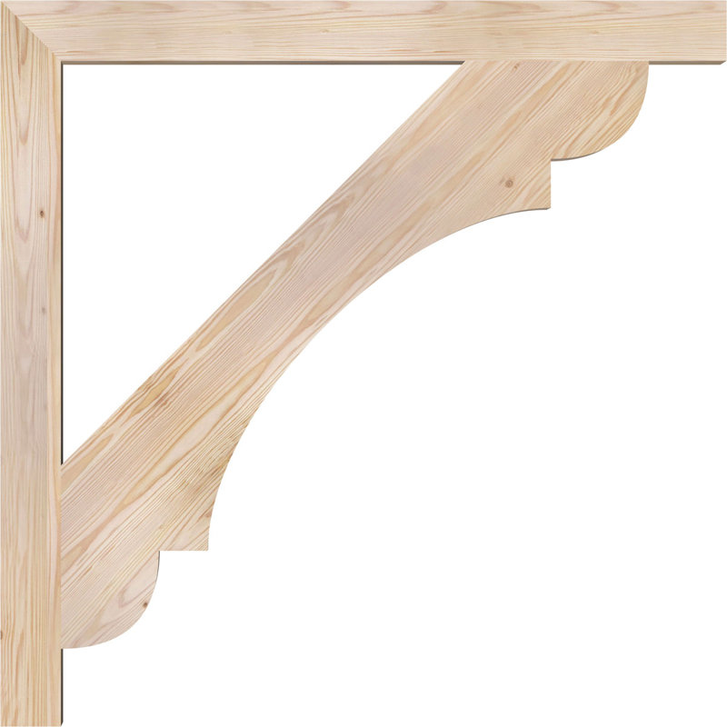 Olympic Block Bracket, 42"H  x 42"D, 3 1/2"W Douglas Fir (Smooth)