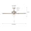 Ventilateur de plafond transitionnel intérieur / extérieur en nickel brossé 52 po avec trois ampoules DEL 3000K Gallant II-2023017340-2023017338