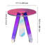 Table d'appoint ronde irisée, table de bout en acrylique, table basse en acrylique transparent arc-en-ciel pour boire, manger, grignoter dans le salon, la chambre à coucher et le bureau