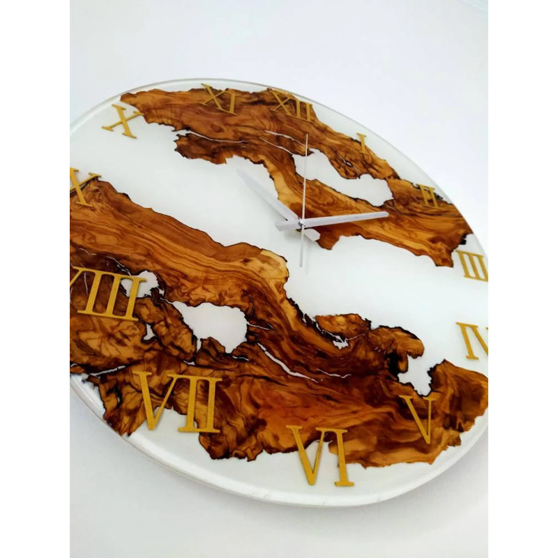 Horloge murale en bois, H 12 po x l 12 po x P 2 po