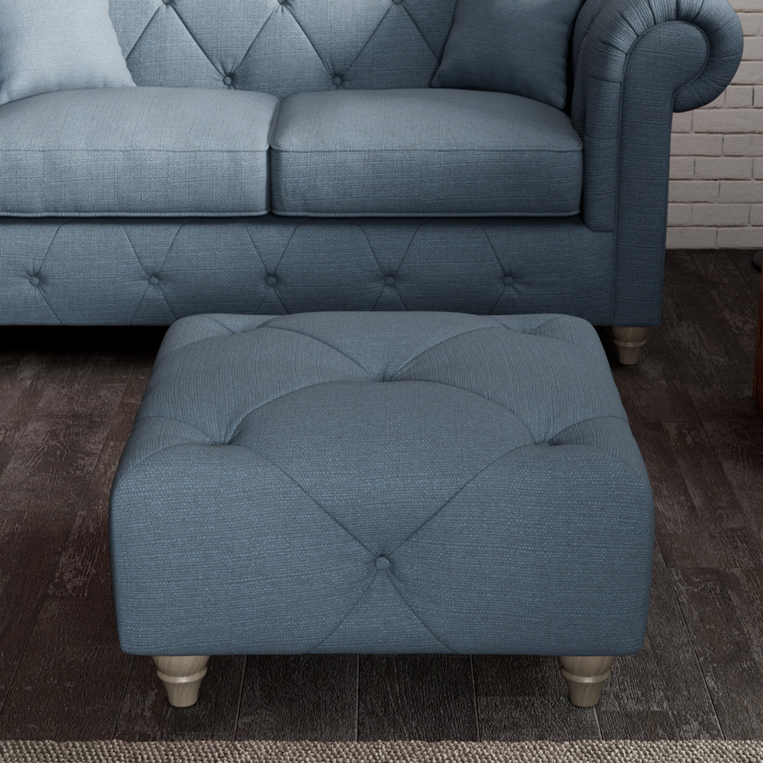 Ellrich 65cm Wide Tufted Rectangle No Pattern Footstool Ottoman