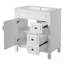 Meuble-lavabo avec lavabo en céramique, 2 tiroirs et tablette réglable-1086112510