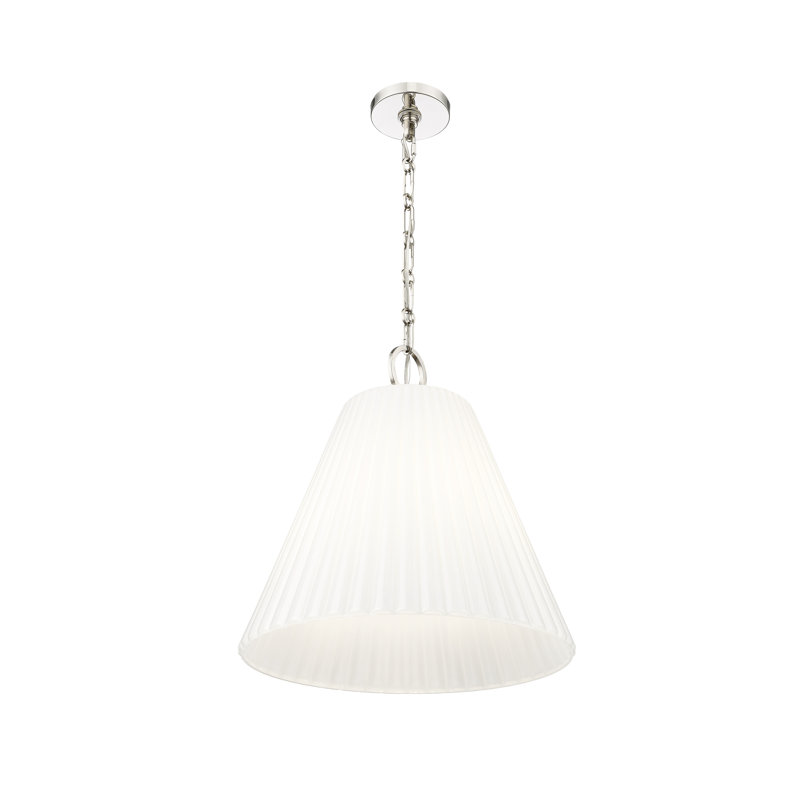 Nady 3 Light Pendant in Modern, Polished Nickel