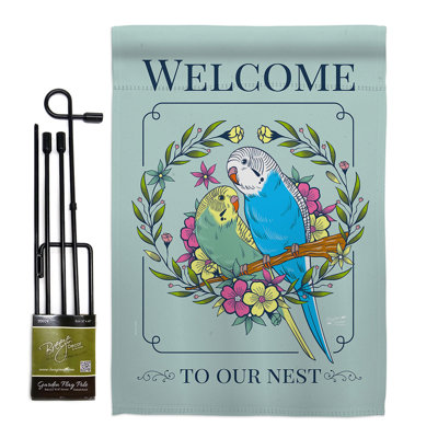 Double Sided 18.5'' H x 13'' W Polyester Flag Set