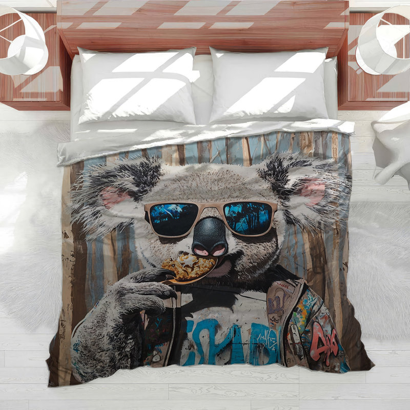 Koala Bedding Animal Comforter Eclectic, Queen Comforter