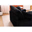 Chaise simple de conception moderne avec espace de vie confortable et amovible en velours côtelé noir