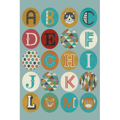 Luciens Alphabet I by Chariklia Zarris - Wrapped Canvas Print