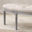 Banc rembourré capitonné beige clair Coastal