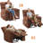 Ergonomic Recliner Chair with Wide Rocker, Overstuffed Breathable Fabric, Massage and Heat Function, Remote Control, 2 Side Pockets, Perfect for Living Room and Bedroom Comfort-159698384