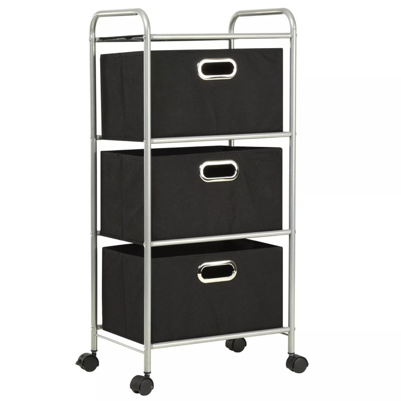 41.5cm W Metal Shelving Unit with Wheels
